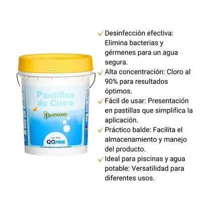 Cloro en Pastilla Pluschlor 20 Kg - Imagen 3